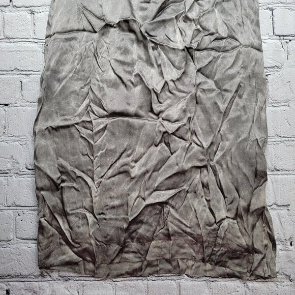 Les Copains 100% Silk Shell Marbled Gray Cowl Neck Sleeveless Dress Size Unknown - Picture 6 of 12